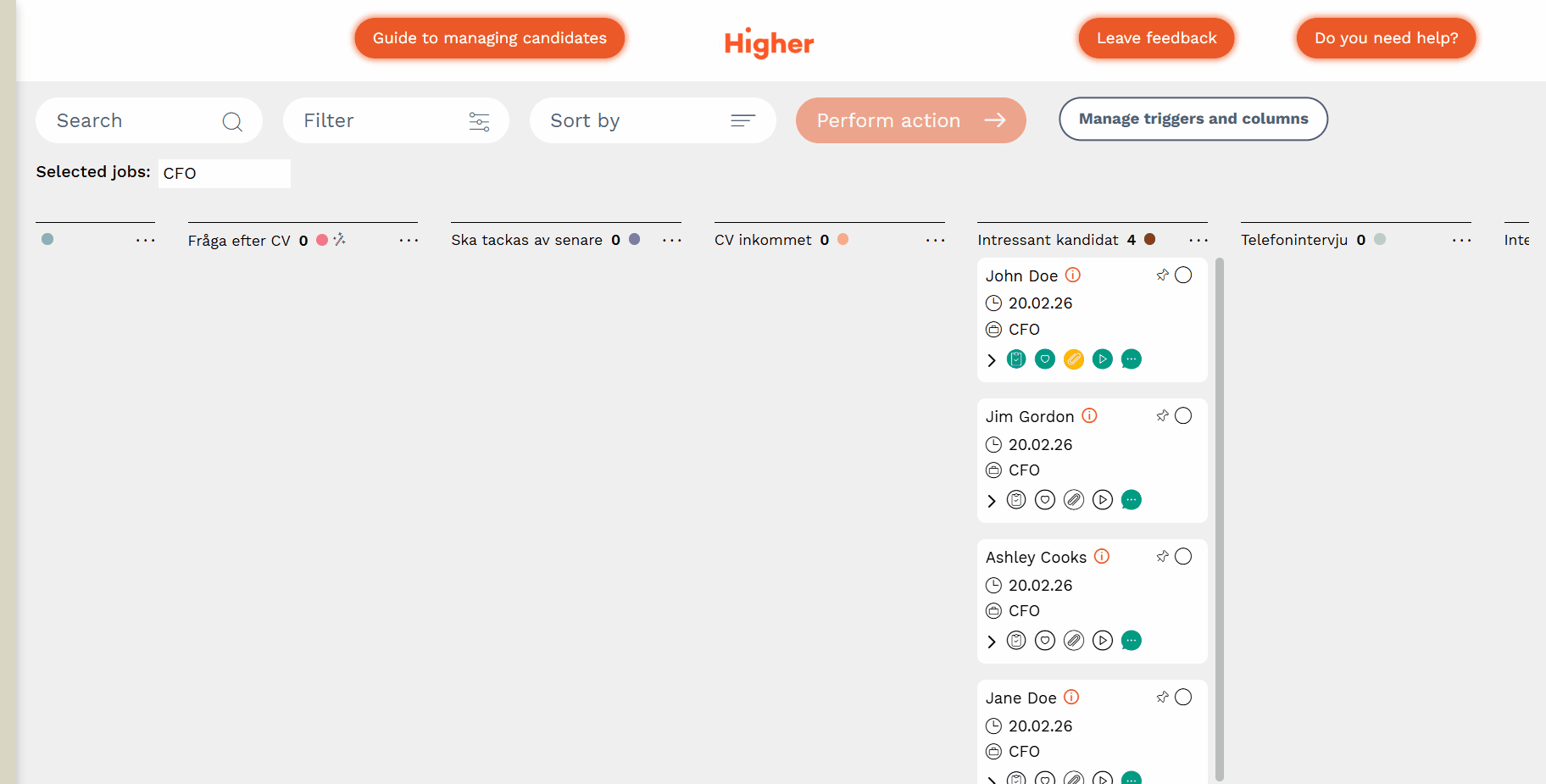 share multiple candidate cards